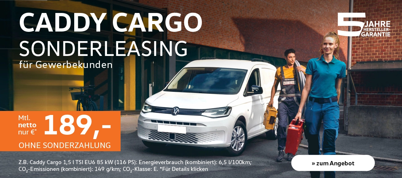 Caddy Cargo für Gewerbekunden